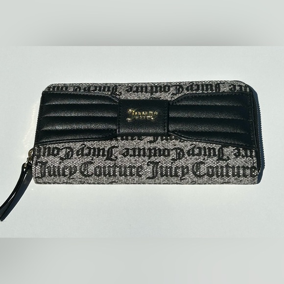 🚫SOLD‼️Juicy Couture Glam Black Beige Dome Satchel & Clutch Wallet Set NEW! - Picture 4 of 5